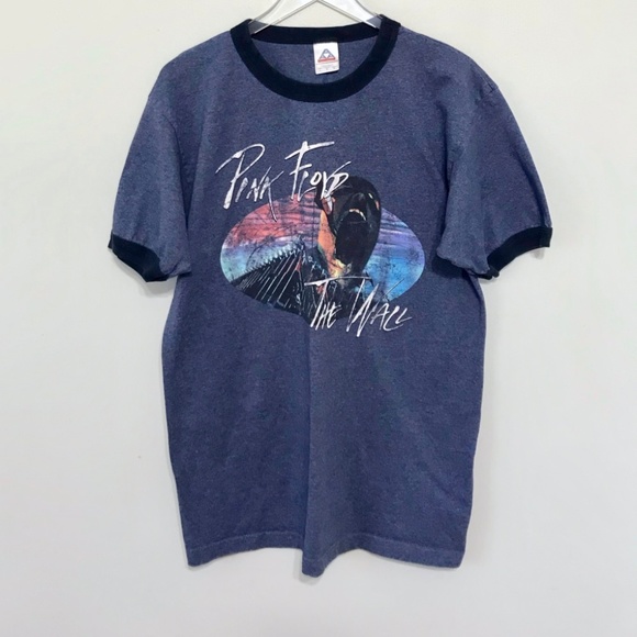 Other - Pink Floyd The Wall Blue Ringer Graphic Tee 2004